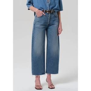 NEW CITIZENS OF HUMANITY ayla raw hem crop jeans in telegraph